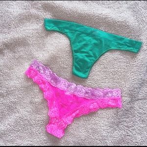 NWOT Victoria’s Secret Pink xs/s bundle of 2 underwear - sold together/separate